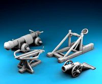 Stylized decor of Middle Ages Siege weapons | 3D