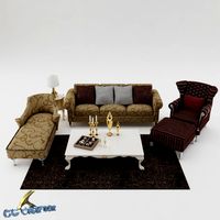 Sofa set 3D Model