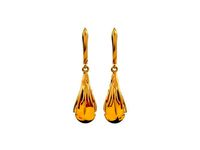 elegant dangling earrings with stones drop | 3D