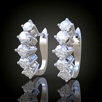 Exclusive Earrings model 3D printable model 0052 | 3D
