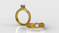 Solitaire Wedding Engagement Ring A 28 | 3D