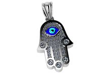 Hamsa Hand Diamond Pendant 1307 | 3D