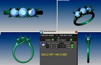 Lucida 3 stones ring | 3D