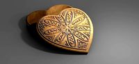 Heart mandala box eps svg CNC router and | 3D