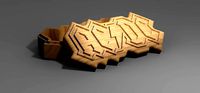 V-carved ACDC box eps svg CNC router and | 3D