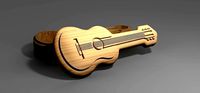 V-carved guitar box eps svg CNC router and | 3D