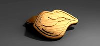 V-carved lips box eps svg CNC router and | 3D