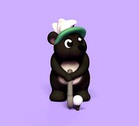 Cute Skunk Golf | 3D