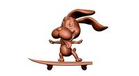 Beagle Dog and skateboard 3D print model | 3D