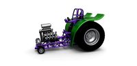 Diecast fun short Super modified Pulling tractor Scale 1 to 25 | 3D