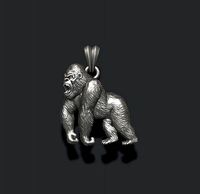 Angry roaring Gorilla pendant | 3D