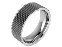 Lamella Style Wedding Band 1562 | 3D