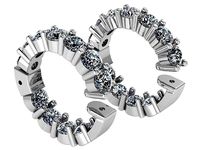 Hoop Diamond Earring 1548 | 3D