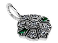 Milgrain and Diamond Pendant 0970 | 3D