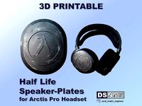 3D-printable Speaker-Plates for Arctis Pro Headset - Half-Life | 3D
