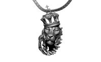 High detailed Last King Lion pendant with Crown | 3D