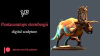 Pentaceratops sternbergii Statue for 3D printing | 3D