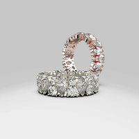 Pear and Round Eternity Ring in 17 sizes | 3D