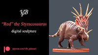 Styracosaurus Red for 3D printing | 3D
