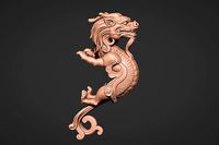 Kirin  mythical beast grip  statue | 3D