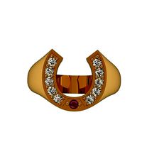 horse shoe signet ring | 3D