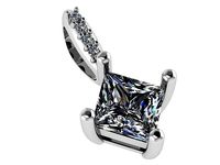 Rhombus Princess Diamond Pendant 1198 | 3D