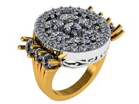 Round Halo Ring 1195 | 3D