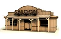 Wild West Saloon Detail Model 3D Model