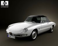 Alfa Romeo 1600 Spider Duetto 1966 3D Model