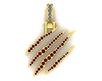 Loin Claw Mark Pendant | 3D