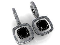 Double Halo Diamond Dangle Earring 1085 | 3D