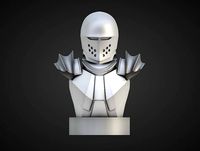 Knight minifigure with barbute helmet | 3D