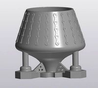 Planter Penholder Techno space  | 3D