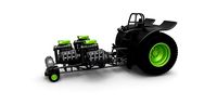 Diecast Pulling tractor 3 engines V8 Version 3 Scale 1 to 25 | 3D