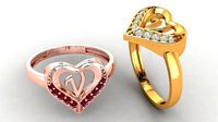 DIAMOND HEART RING | 3D