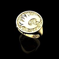 Calgary Flames signet ring fan jewelry hockey nhl | 3D