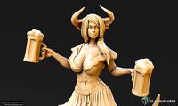Tiefling Barmaid 01 - 2 Variants | 3D