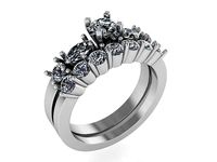 Diamond Bridal Set 1021 | 3D