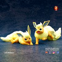 Flareon 3 poses - pre-supported eeveelution pokemon | 3D