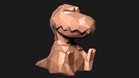 Cartoon t-rex low poly | 3D