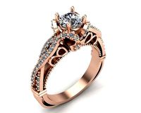 Diamond Engagement Ring 11-MW | 3D