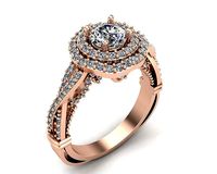 Diamond Engagement Ring 10-MW | 3D