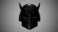 Printable Sci-Fi Cyber Oni Helmet  | 3D