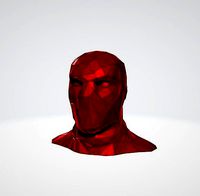 Deadpool bust WIREFRAME VORONOI WIREMESH MESH | 3D