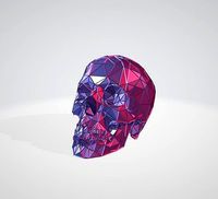 Skull WIREFRAME VORONOI WIREMESH MESH | 3D