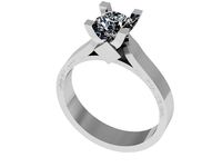 Solitaire Diamond Ring 0498 | 3D