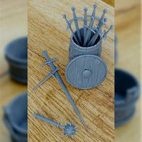 9 WEAPON PROPS FOR ENVIRONMENT DIORAMA TABLETOP | 3D