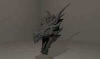 Alduin High Detail Bust 3D Model From TES V Skyrim | 3D