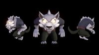 Low poly anthropomorphic wolf
