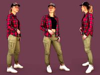 Girl in a Plaid Shirt